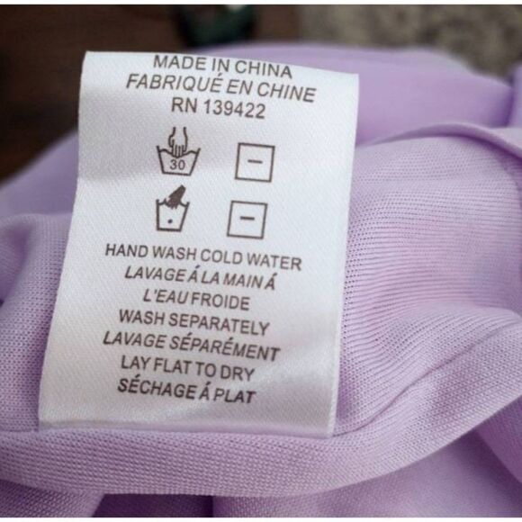 TOBI LAVENDER V-NECK SPLIT SLEEVE MINI DRESS SZ.M EUC. - Picture 8 of 8